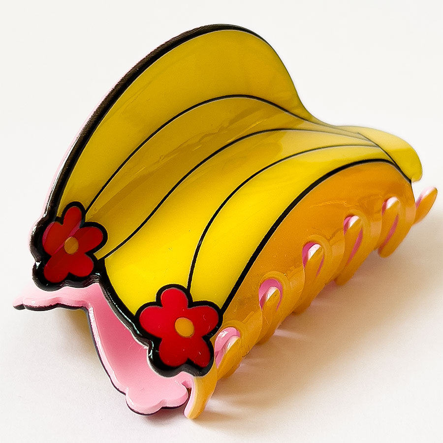 Grosse Obst-Haarklammer Frutta Banane