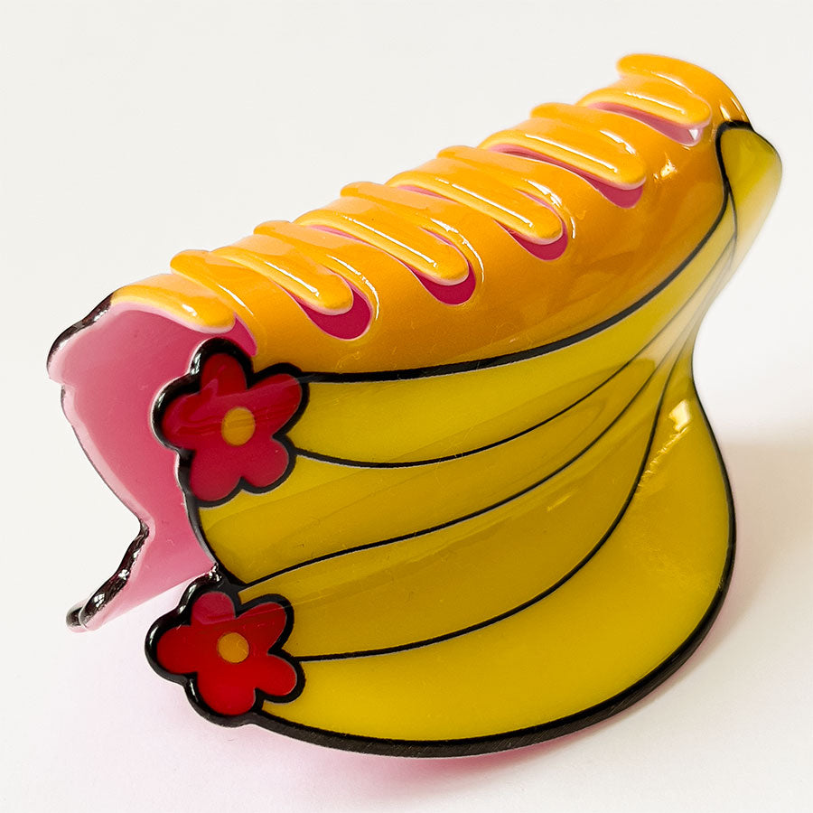 Grosse Obst-Haarklammer Frutta Banane
